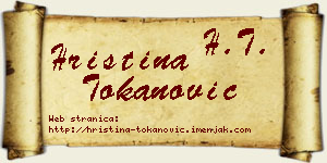 Hristina Tokanović vizit kartica